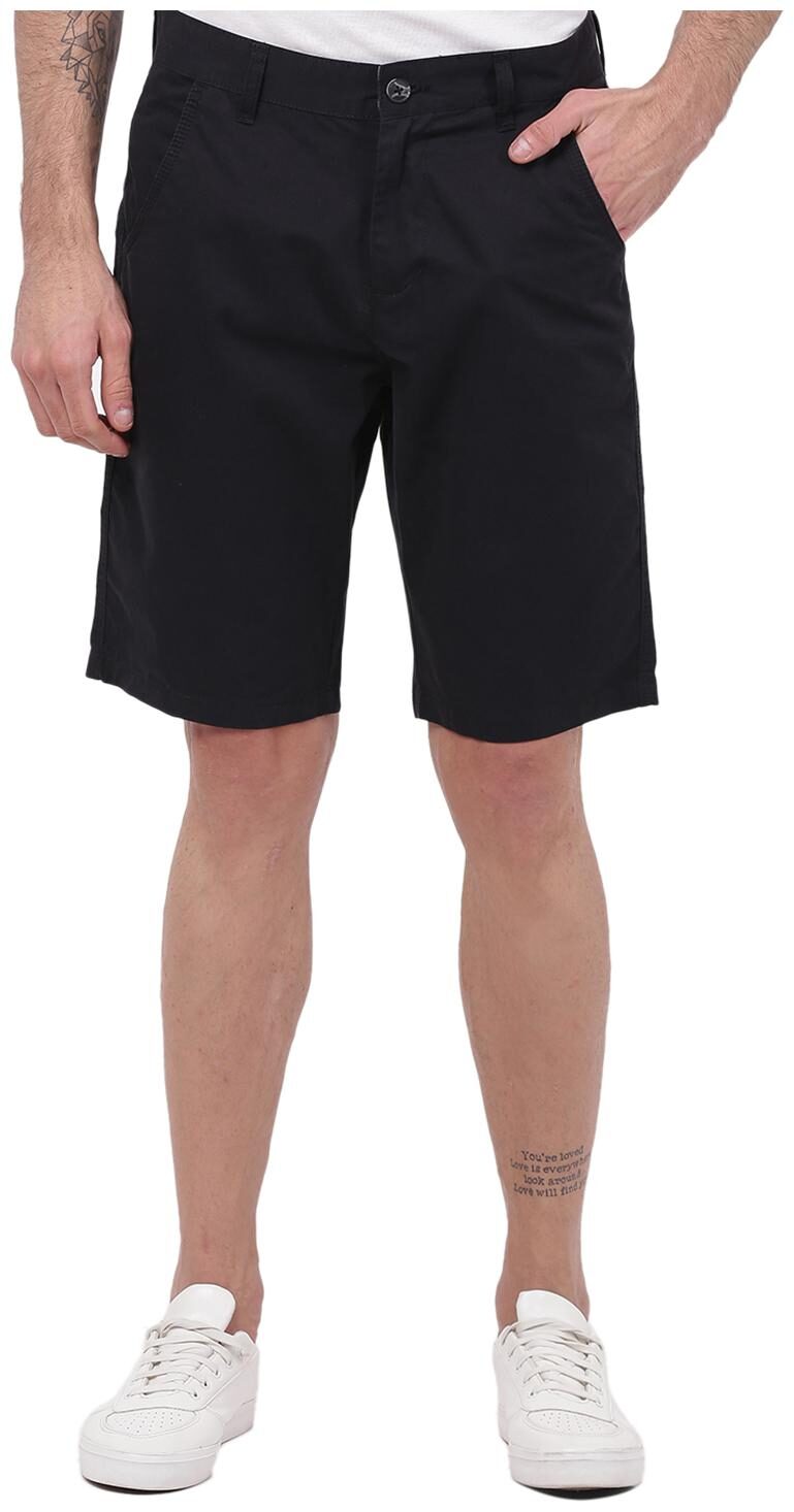 

2BMe Men Black Slim Fit Regular Shorts