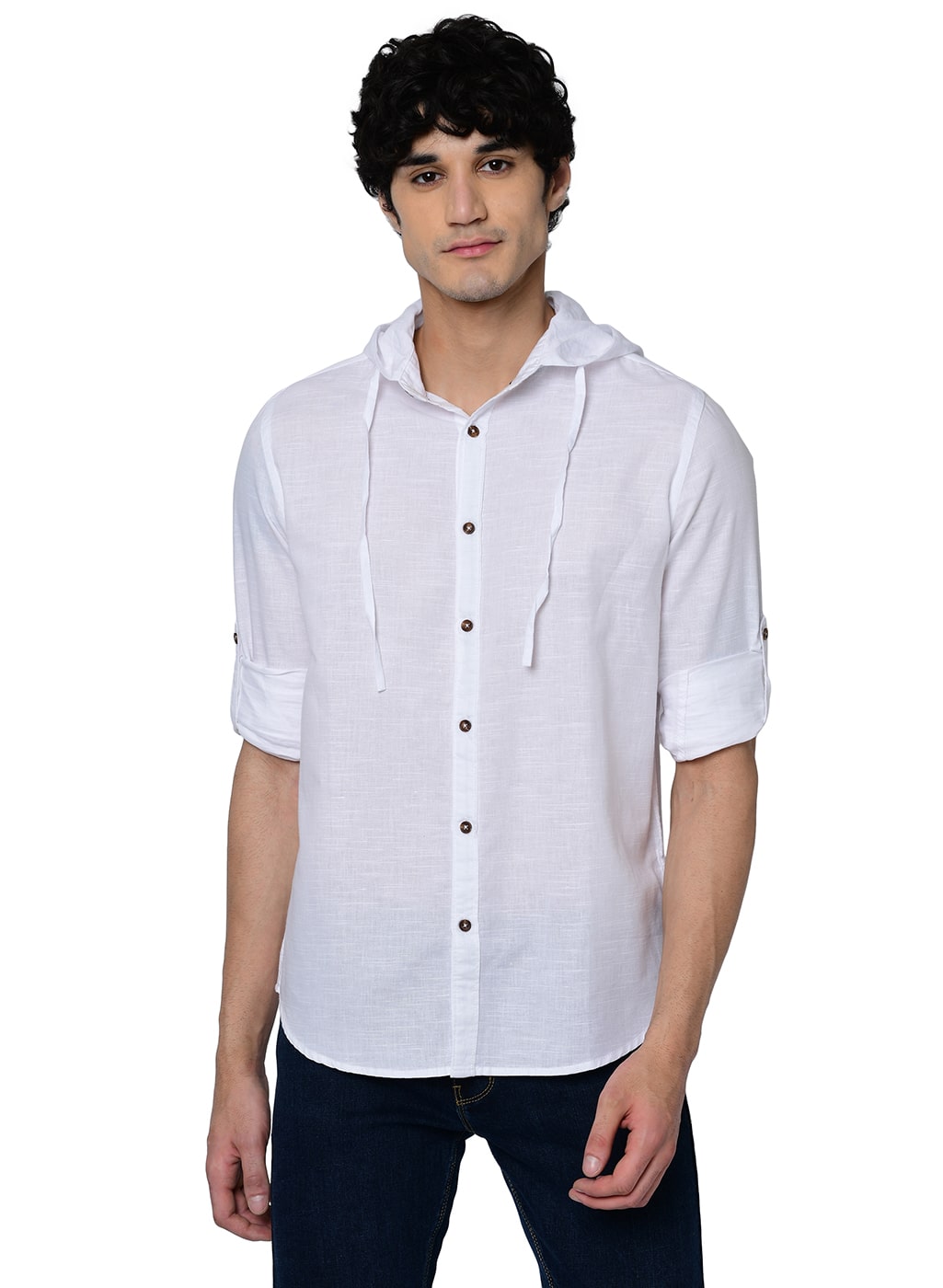 

2BMe Men White Solid Slim Fit Casual Shirt