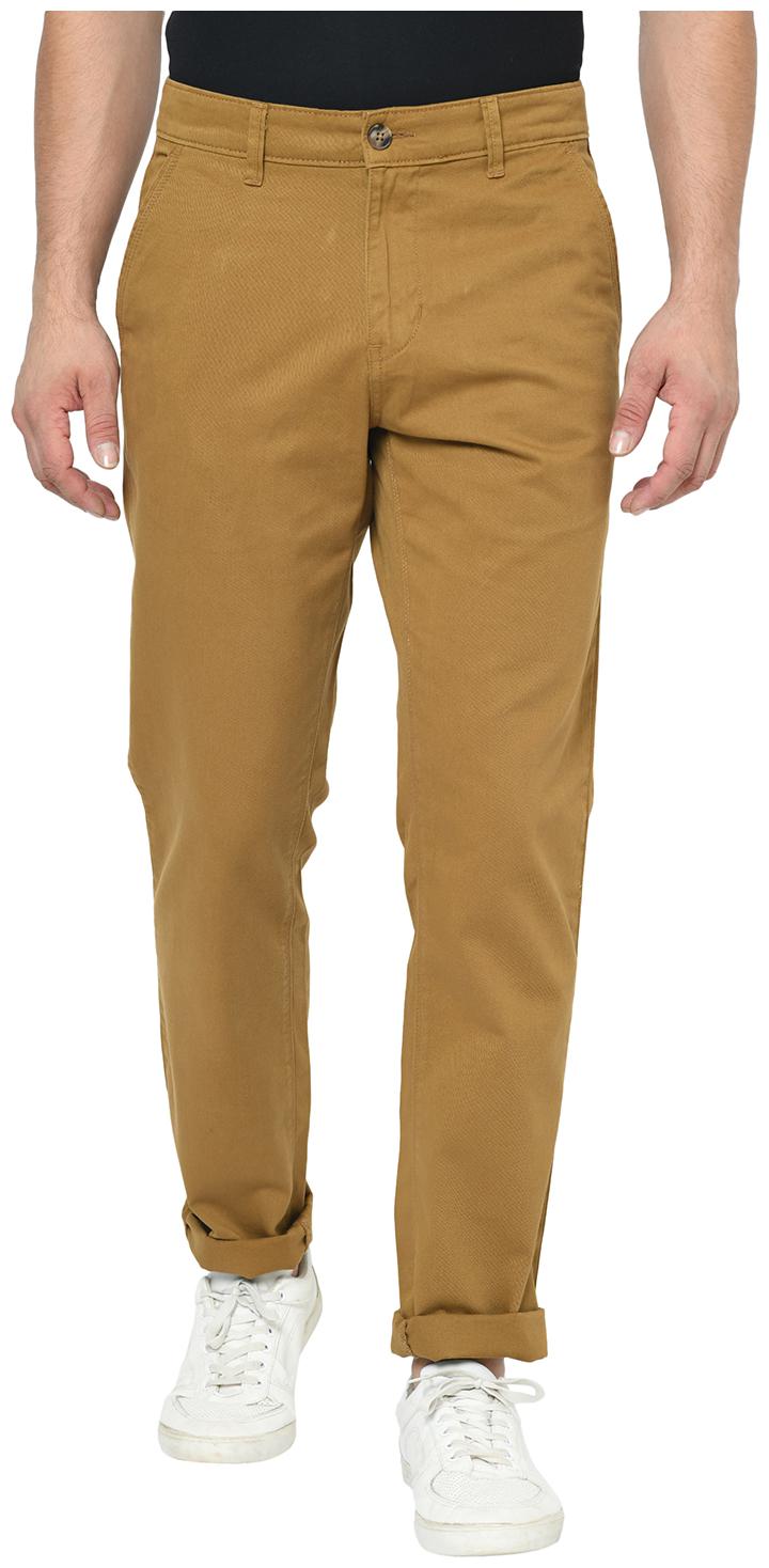 

2BMe Men Brown Solid Regular fit Chinos