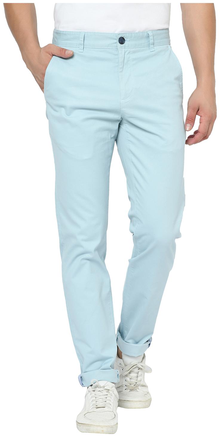 

2BMe Men Blue Solid Slim fit Regular trousers