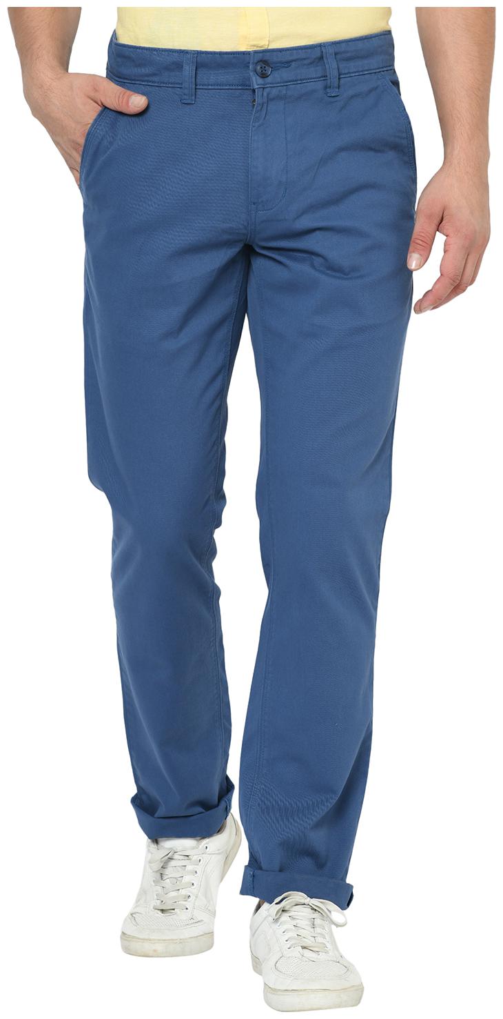 

2BMe Men Blue Solid Regular fit Chinos