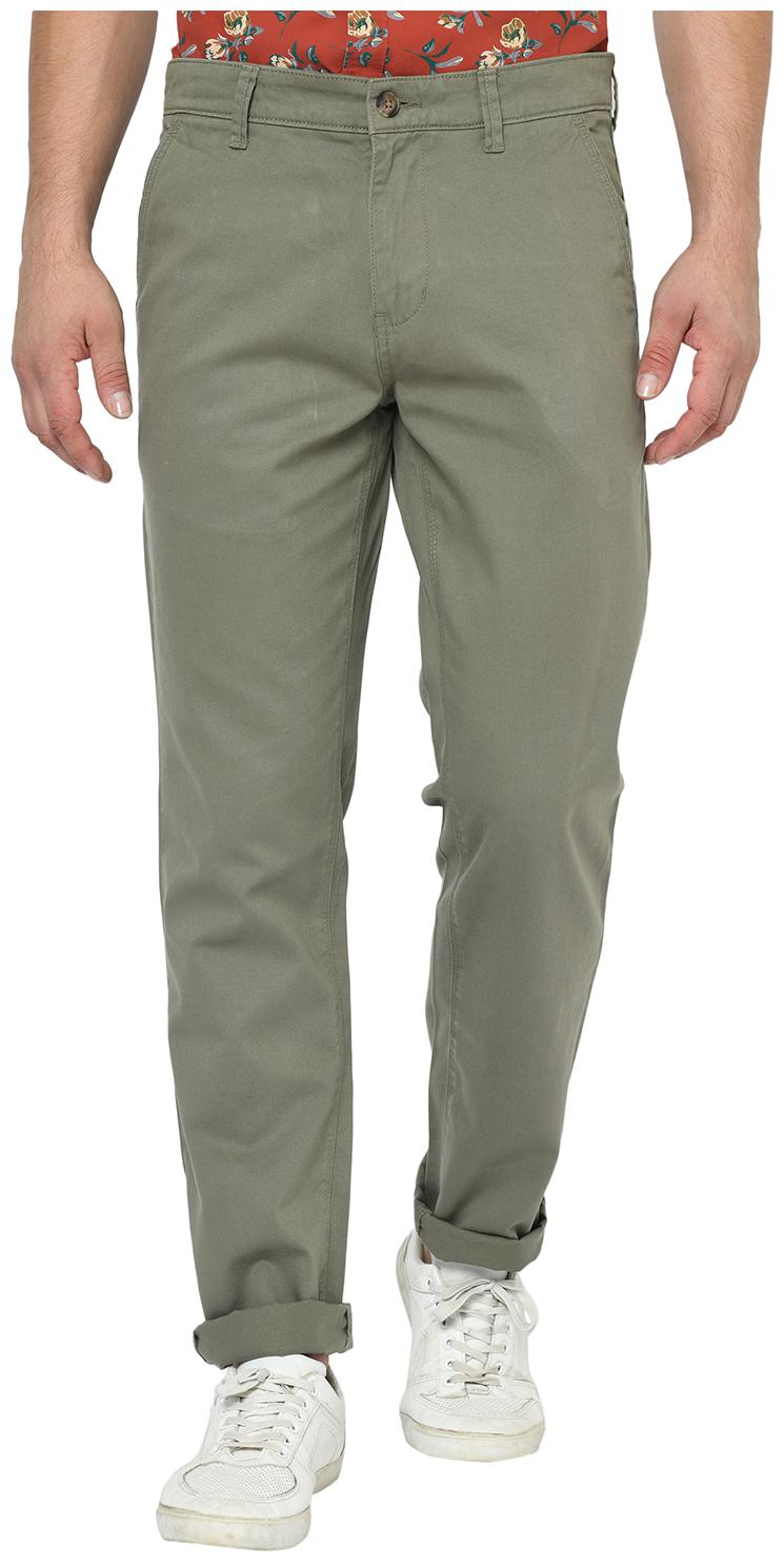 

2BMe Men Green Solid Regular fit Chinos