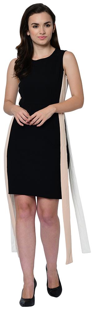 

2BMe Black Solid Bodycon dress