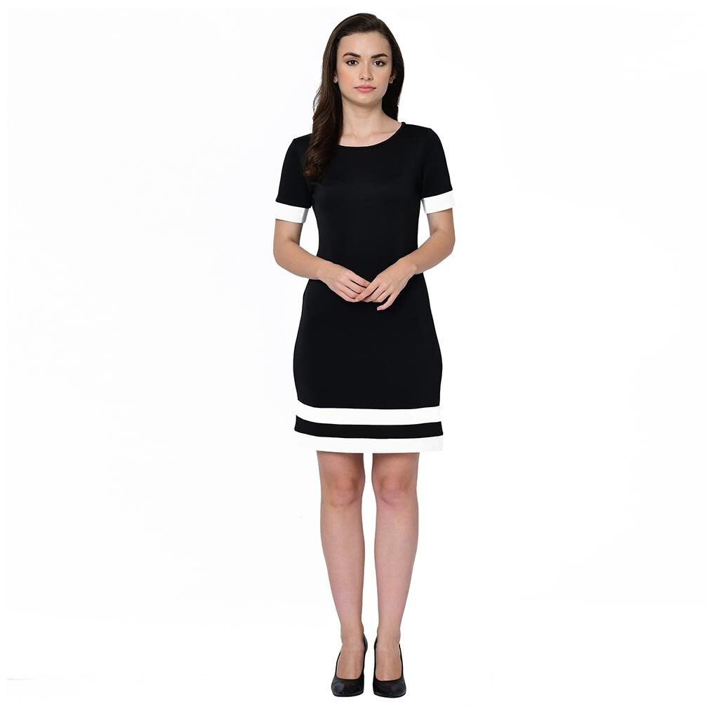 

2BMe Black Solid Bodycon dress