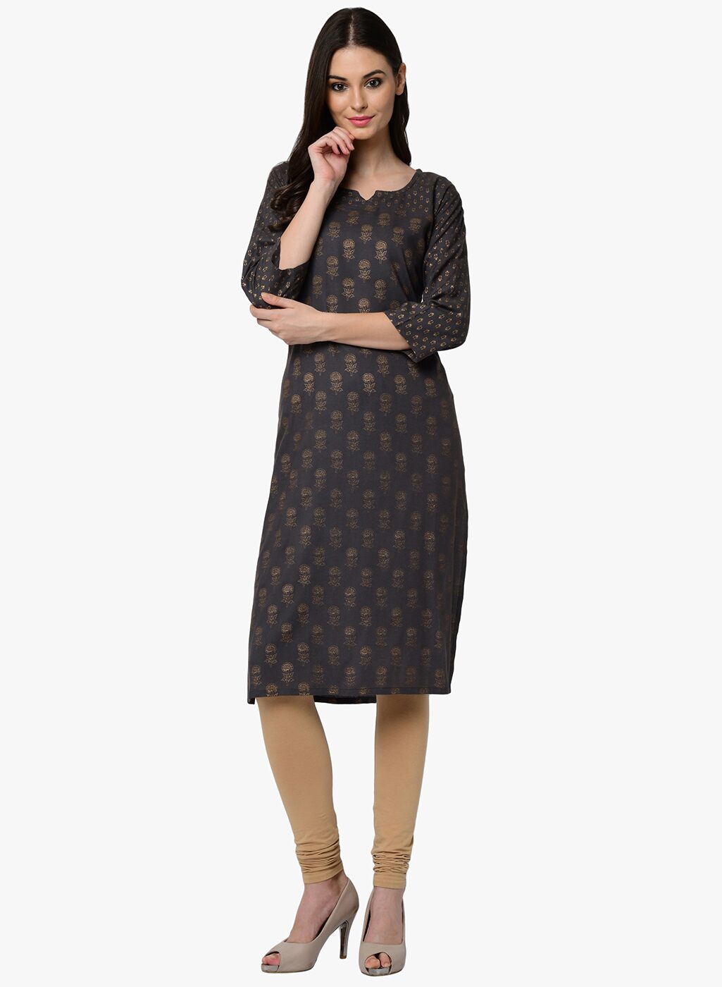 

2BMe Women Black Printed Regular Kurta