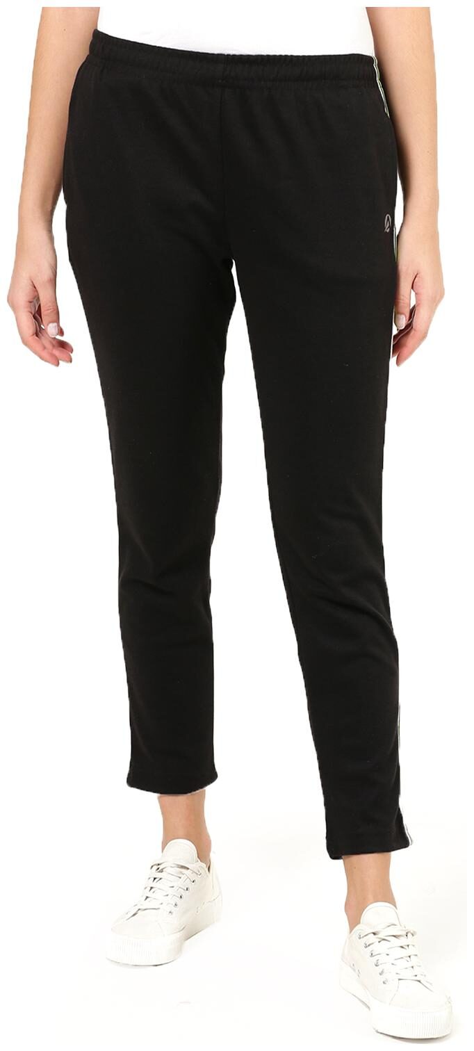 

2BMe Women Regular fit Cotton Solid Track pants - Black