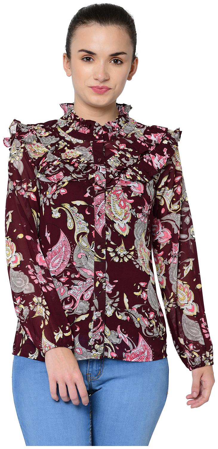 

2BMe Women Printed Regular top - Pink