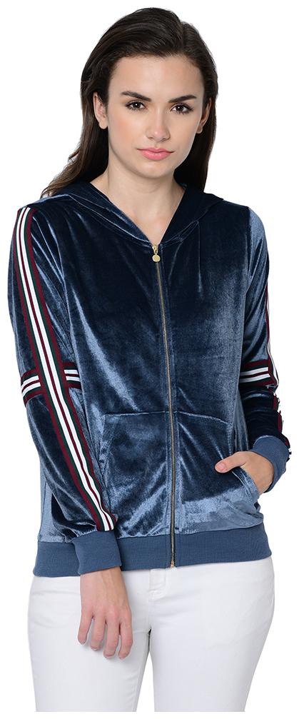 

2BMe Women Solid Regular Jacket - Blue