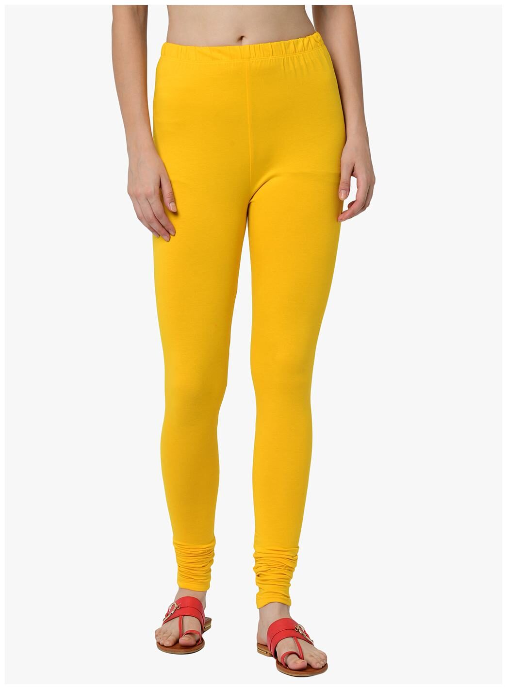 

2BMe Cotton Churidar - Yellow