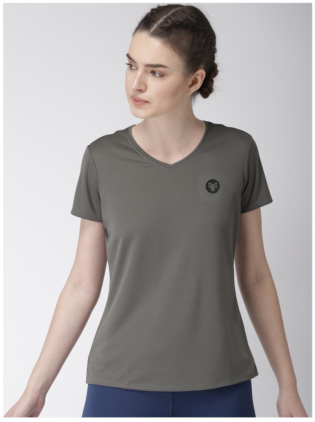 

2GO Women Solid Sports T-Shirt - Grey