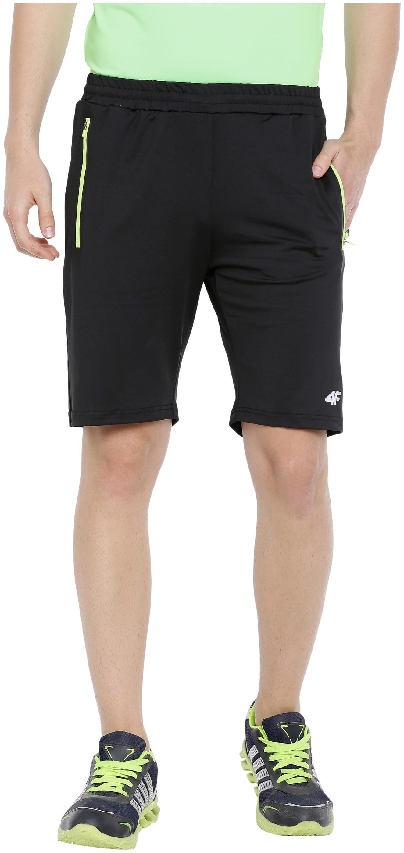 

4F Polyester Shorts For Men (Black)