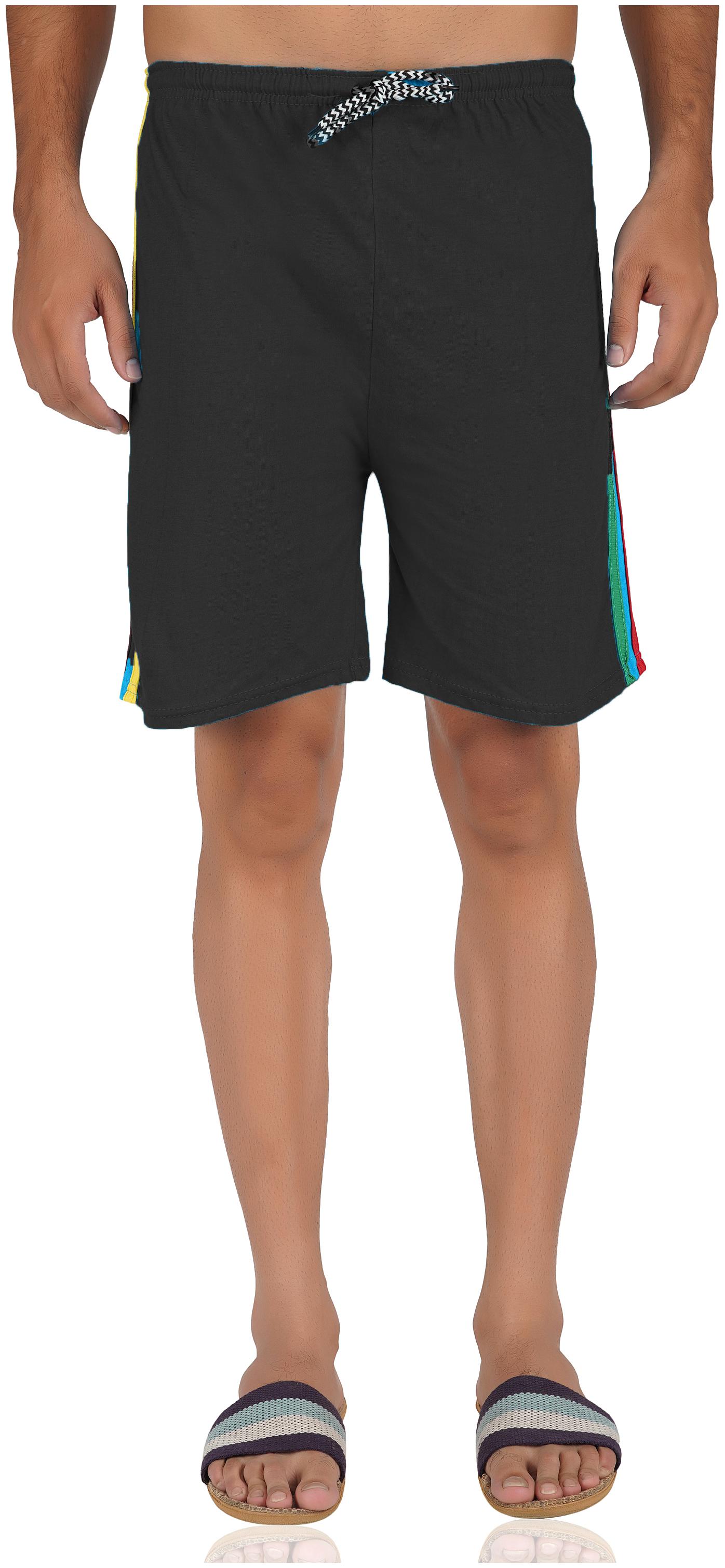 

92ELMNTS Men Black Regular Fit Regular Shorts