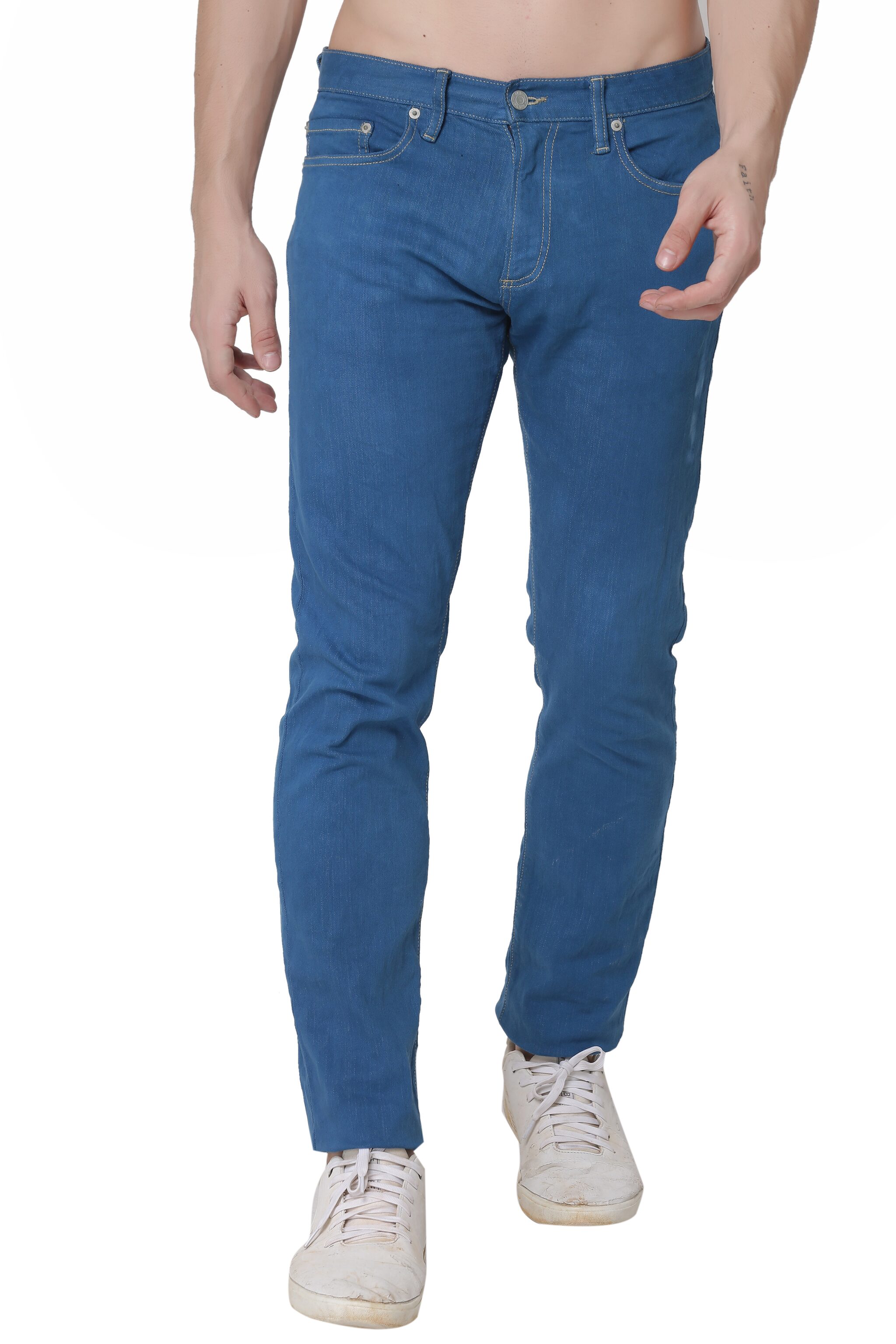 

92ELMNTS Men Blue Regular Fit Jeans