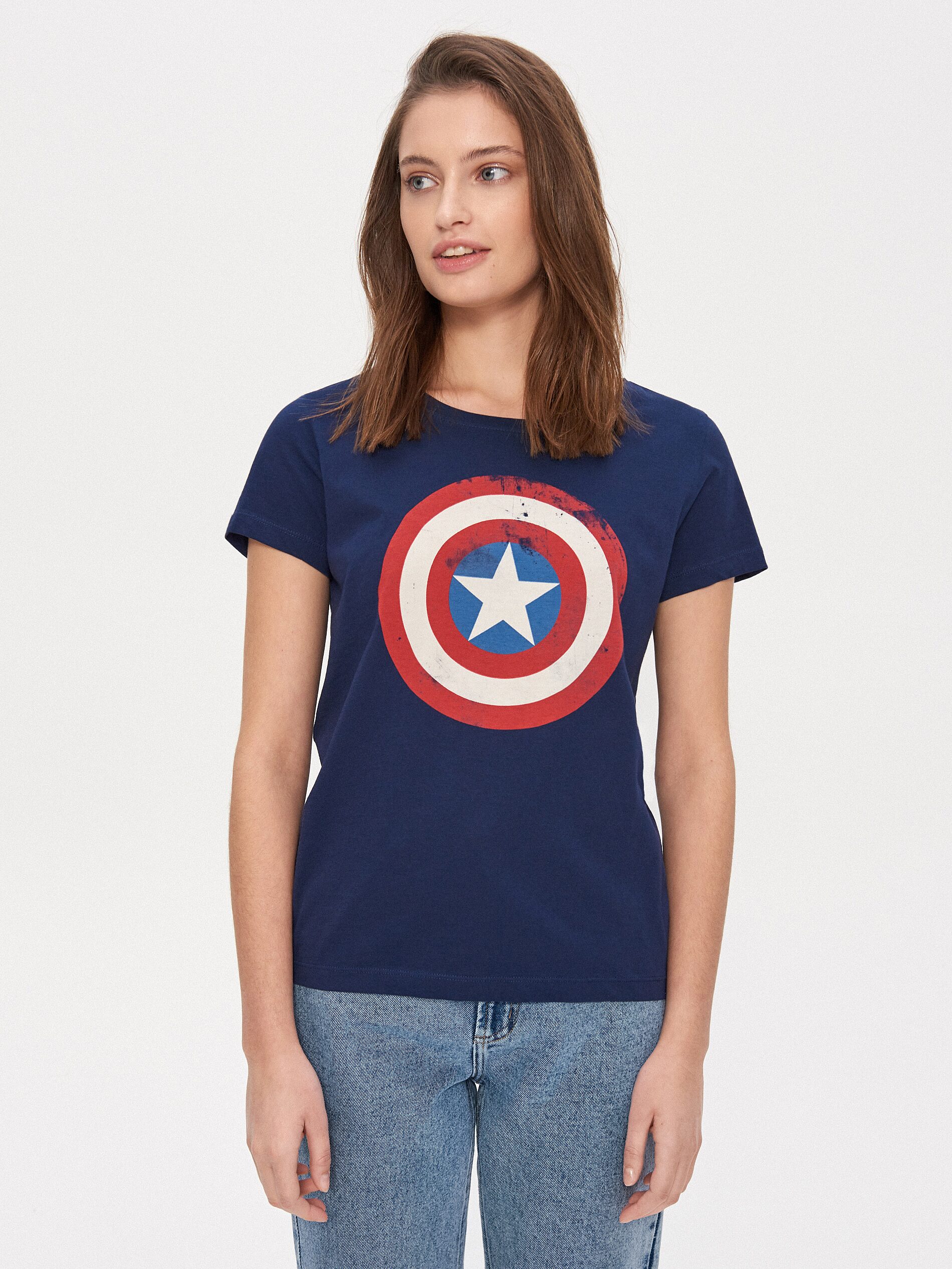 

92ELMNTS Women Blue Slim fit Round neck Cotton T shirt