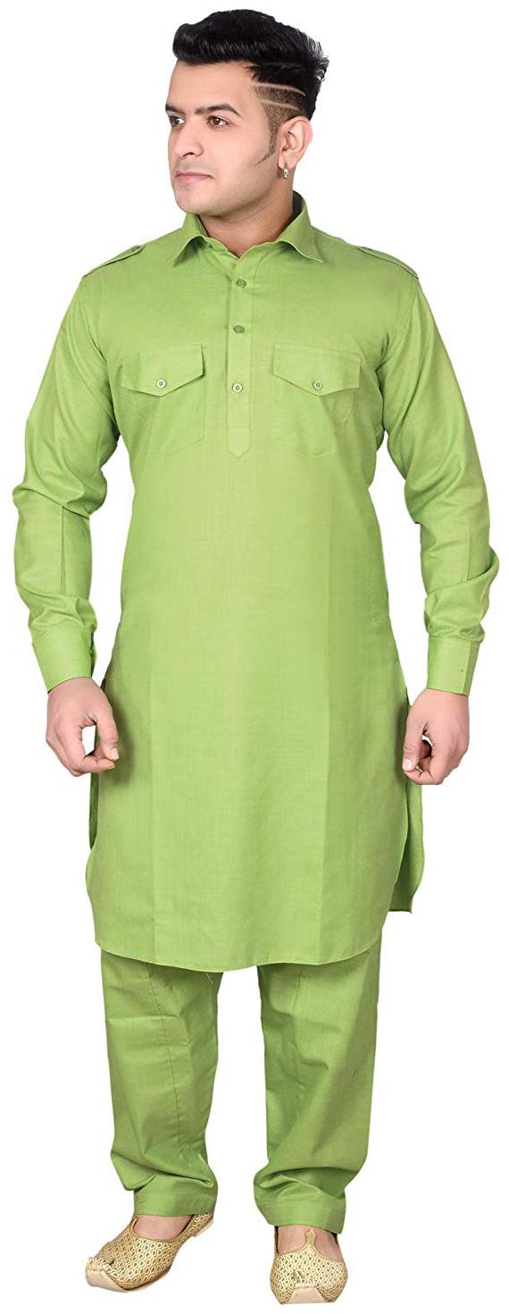 

A ForeAN Green Solid Kurta and Salwar