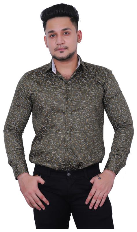 

A ForeAN Men Regular fit Formal Shirt - Green