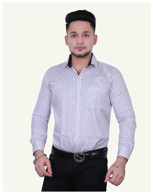 

A ForeAN Men Regular fit Formal Shirt - White