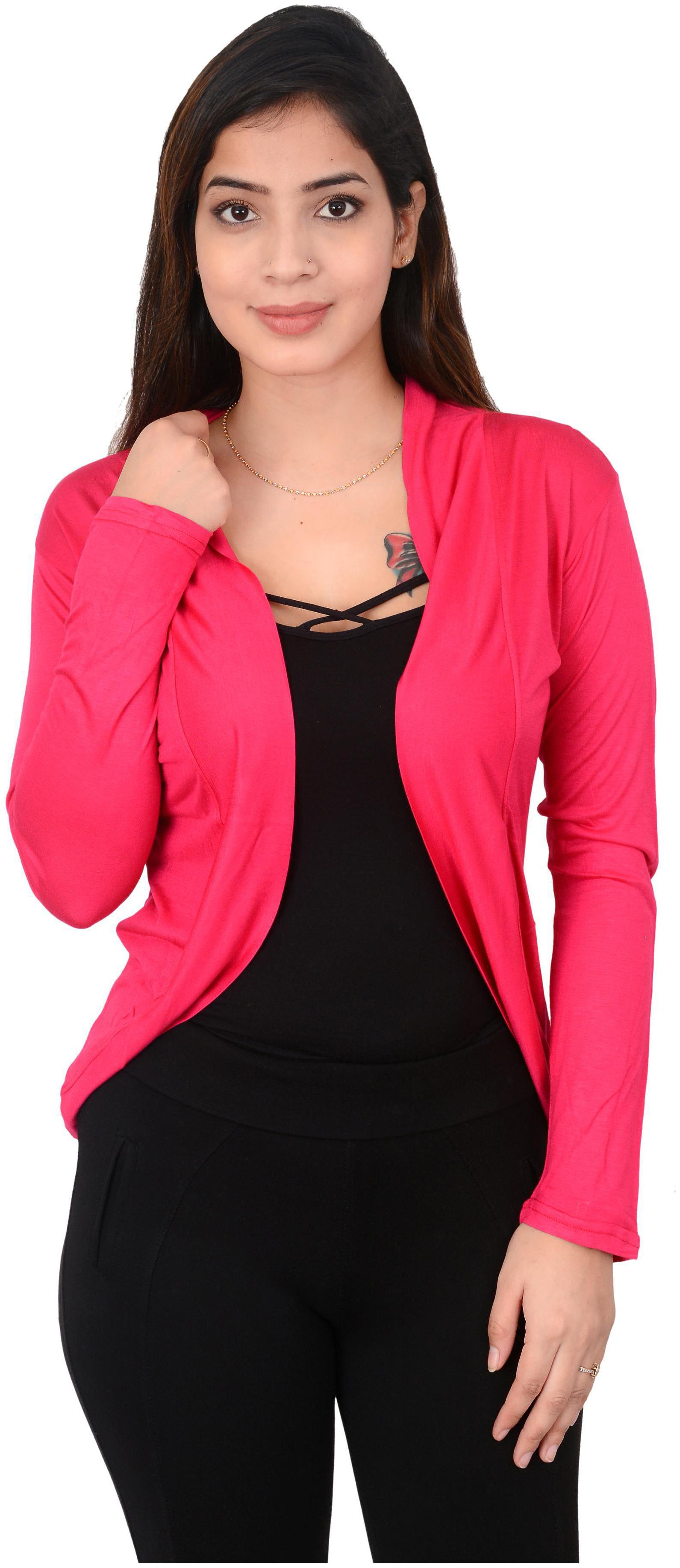 

A G FASHION Women Shrug - Pink