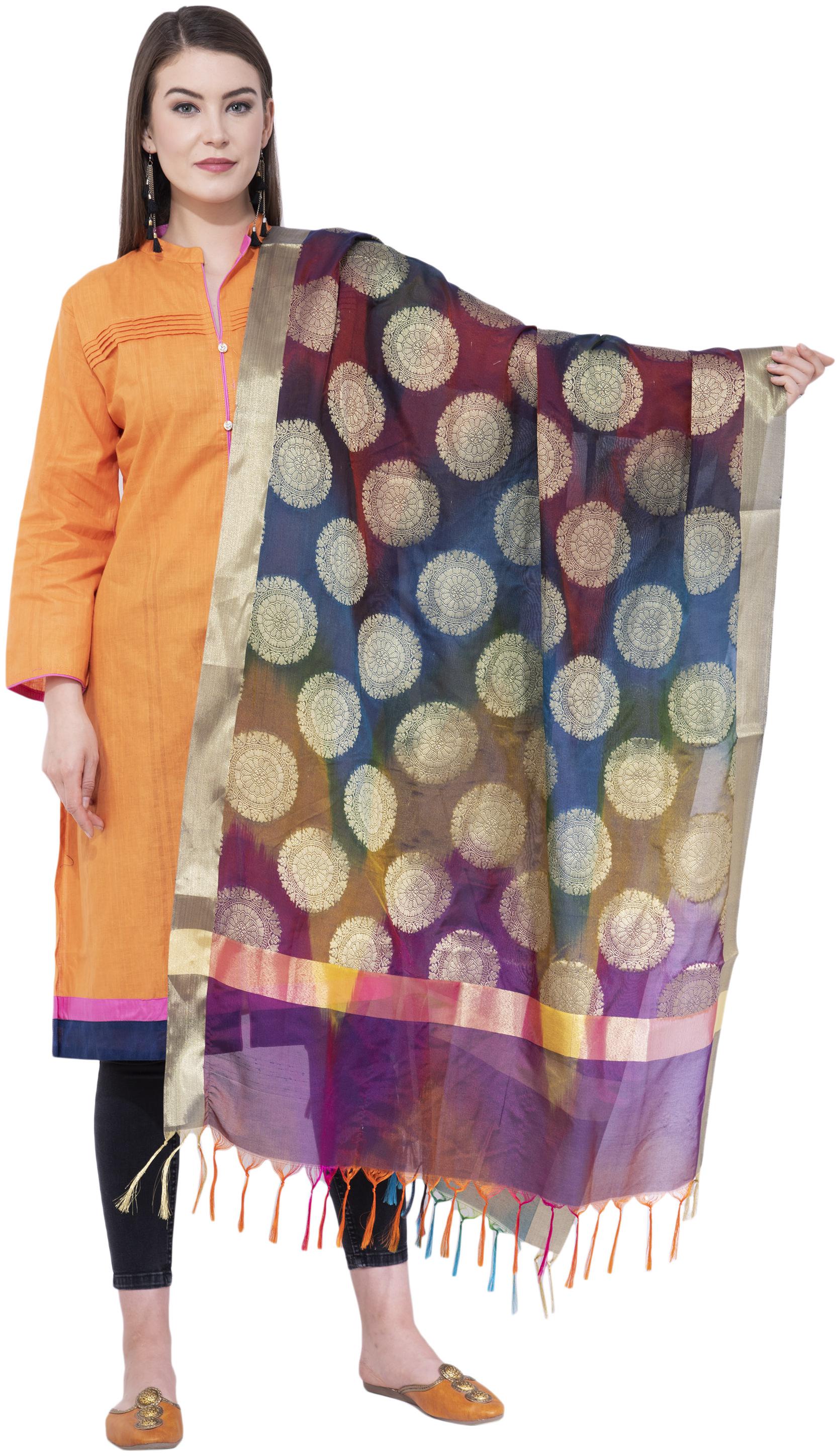 

A R SILK Silk Printed Multi Dupatta