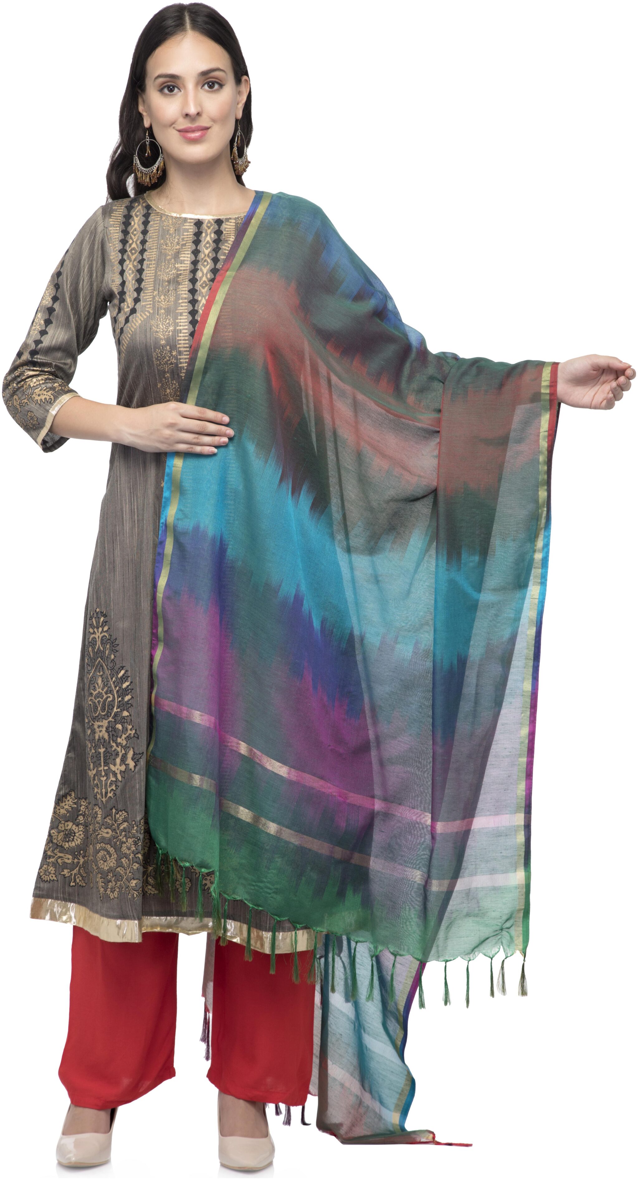 

A R SILK Women Silk Printed Dupatta Multi