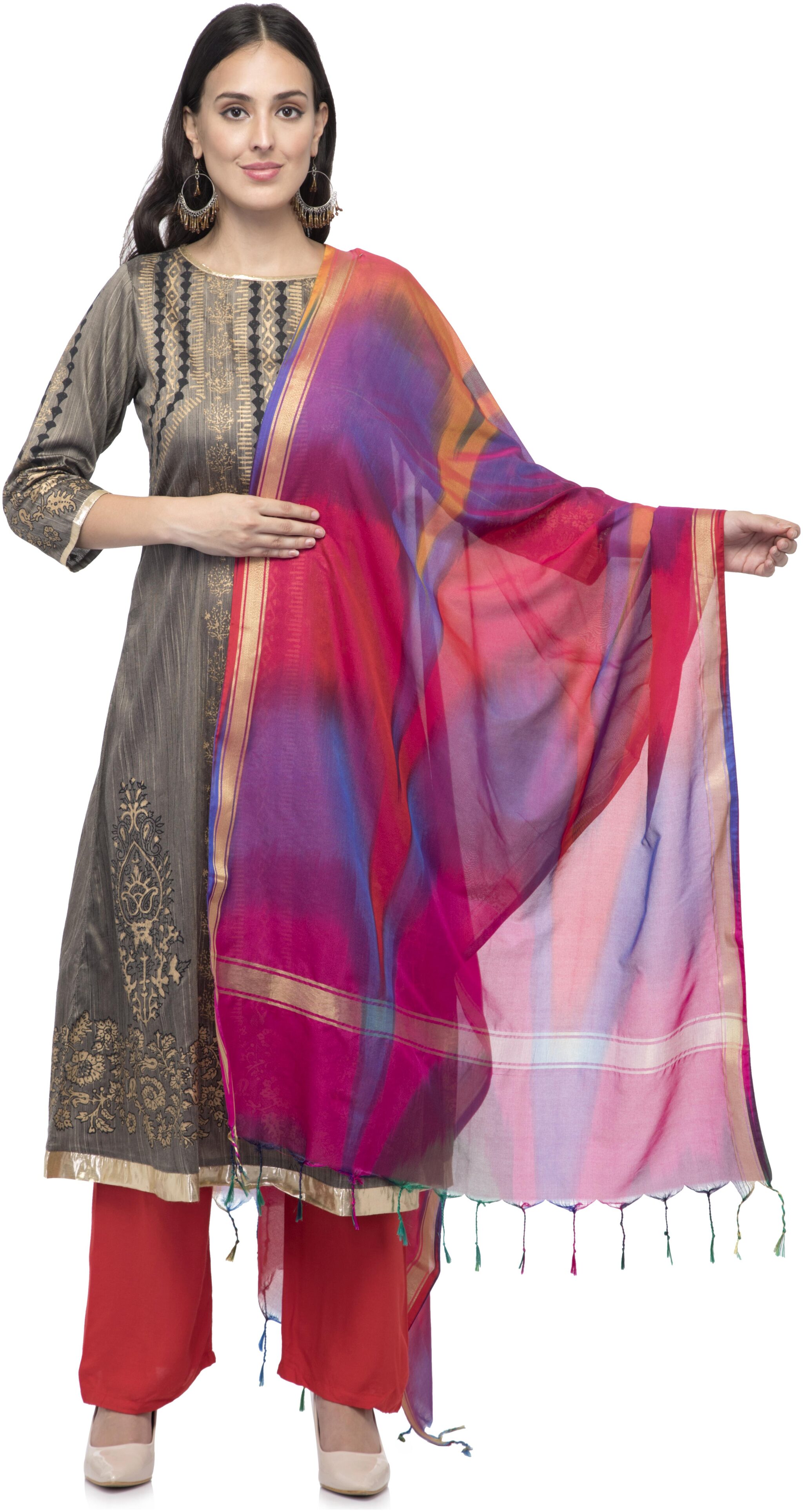 

A R SILK Women Silk Printed Dupatta Multi