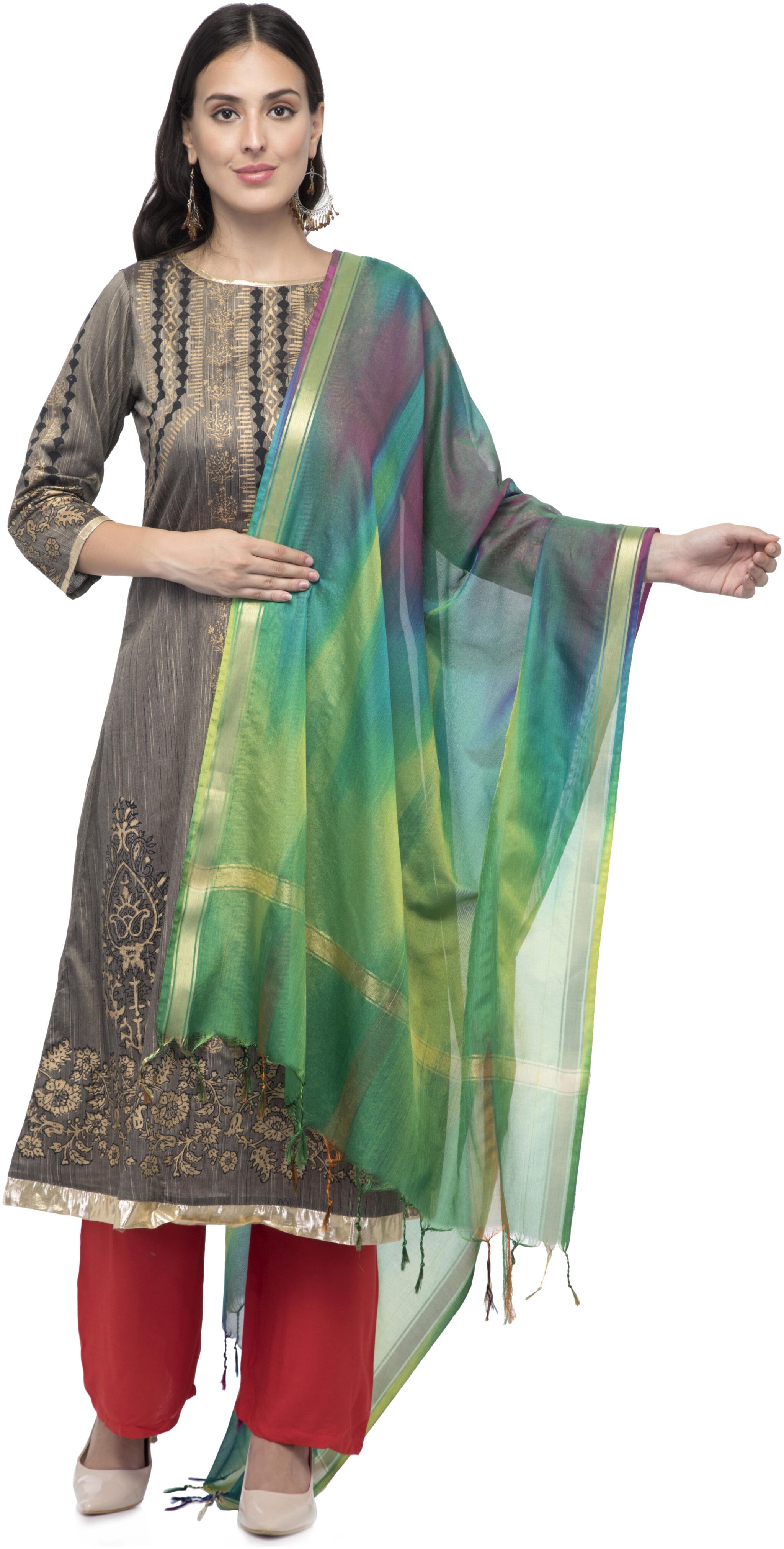 

A R SILK Women Silk Printed Dupatta Multi