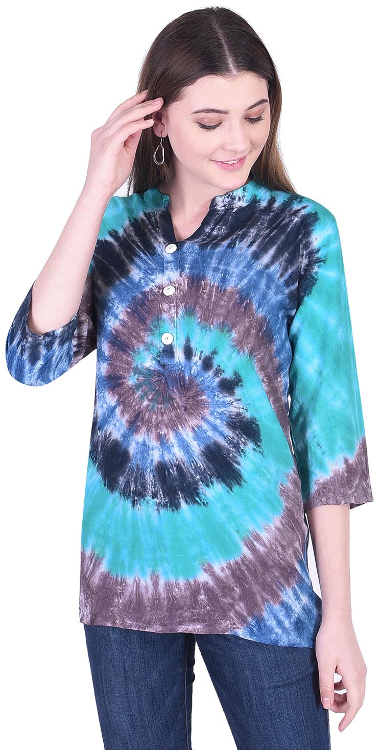 

A - TEX INDIA Women Dyed Regular top - Multi