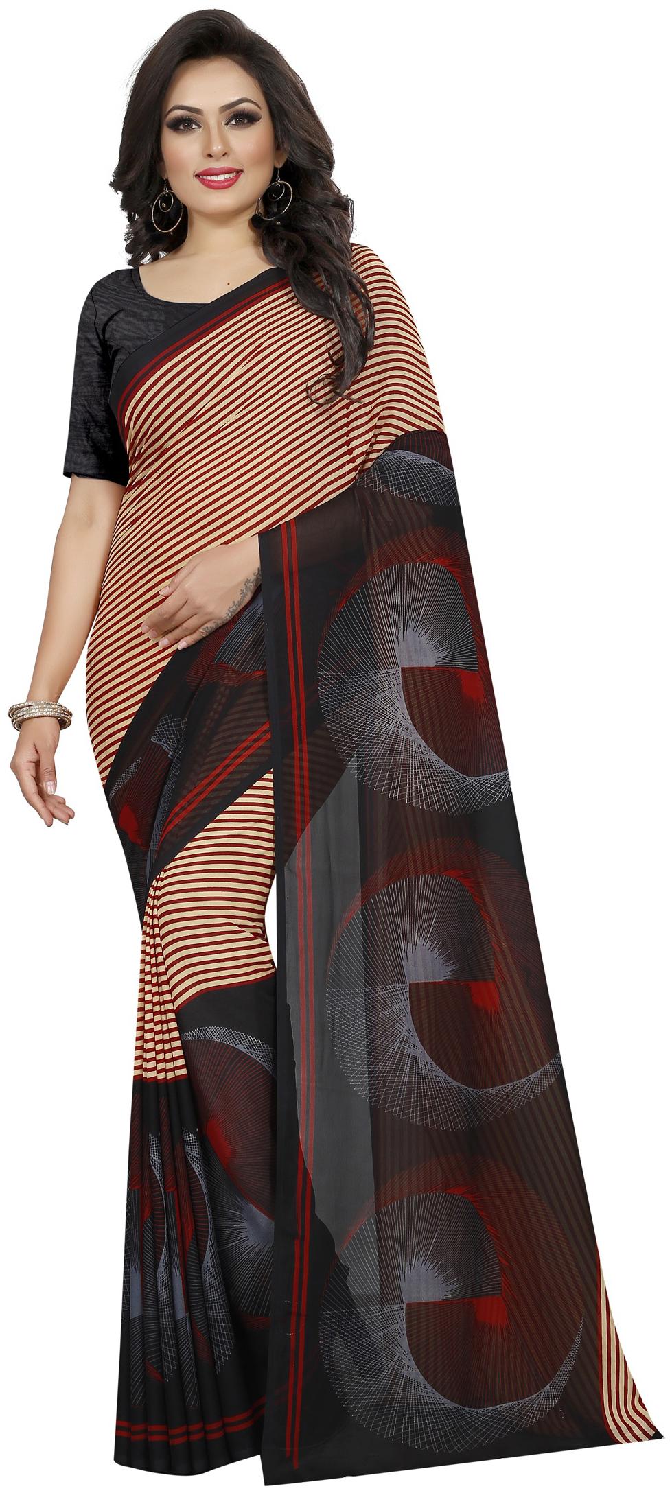 

A TO Z CART Women Georgette Regular Saree Red
