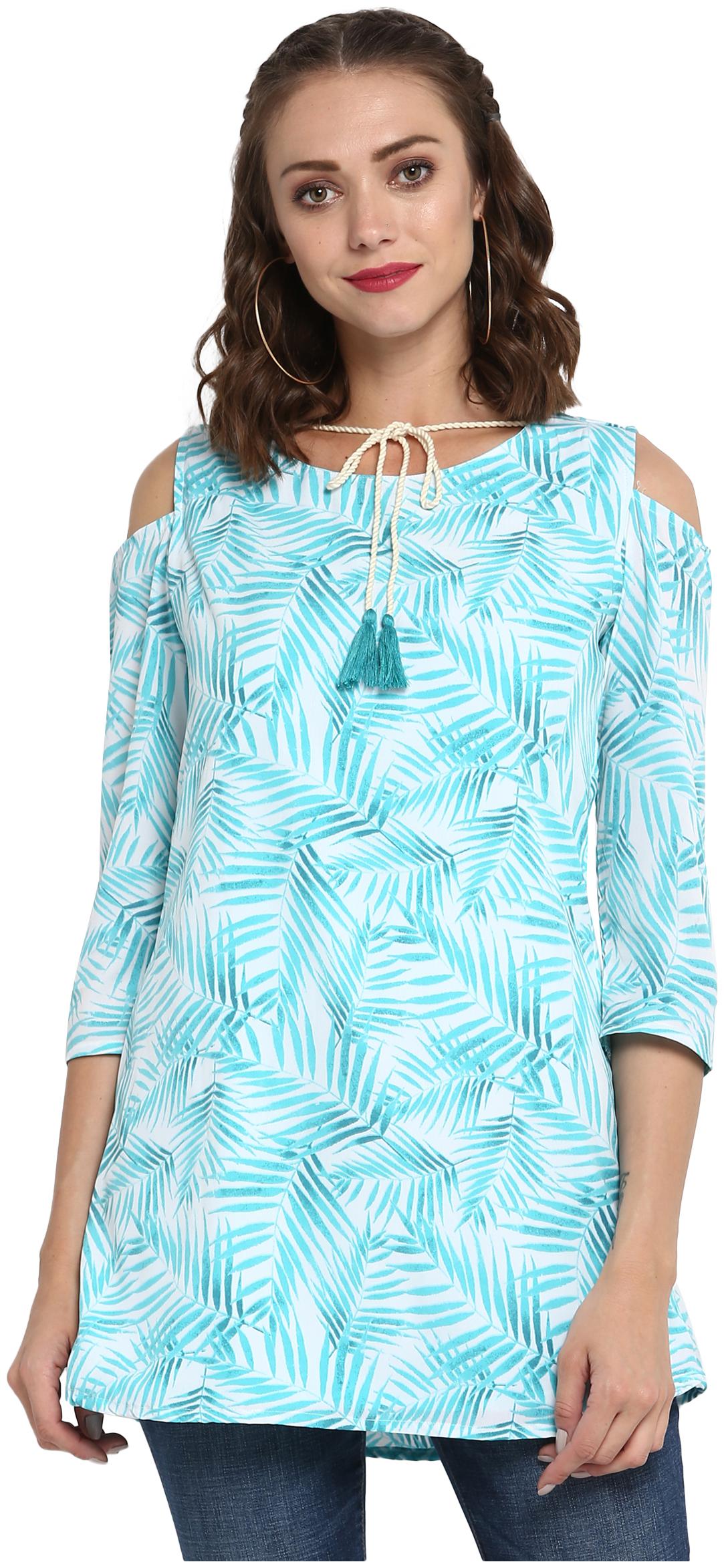 

Aanvi Women Green Printed Straight Kurta