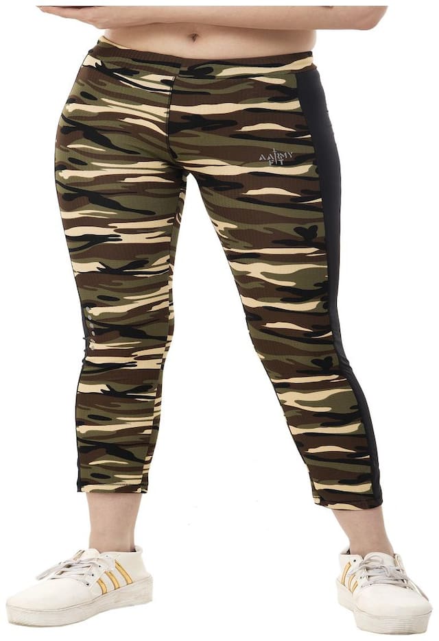 AARMY FIT Women Regular fit Polyester Printed Track pants - Multi