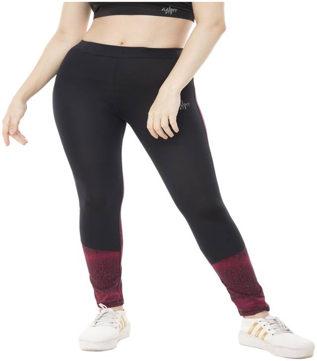 AARMY FIT Women Slim fit Blended Printed Track pants - Maroon