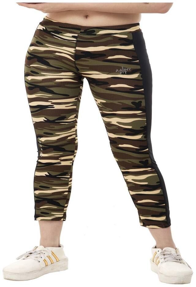 AARMY FIT Women Regular fit Polyester Printed Track pants - Multi