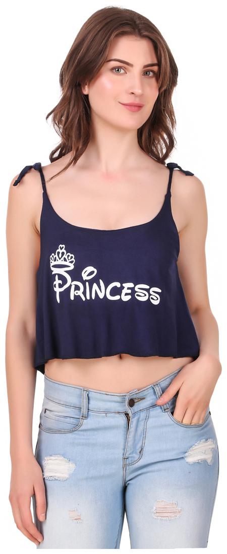 

AARYA WORLD Women Solid Crop top - Blue