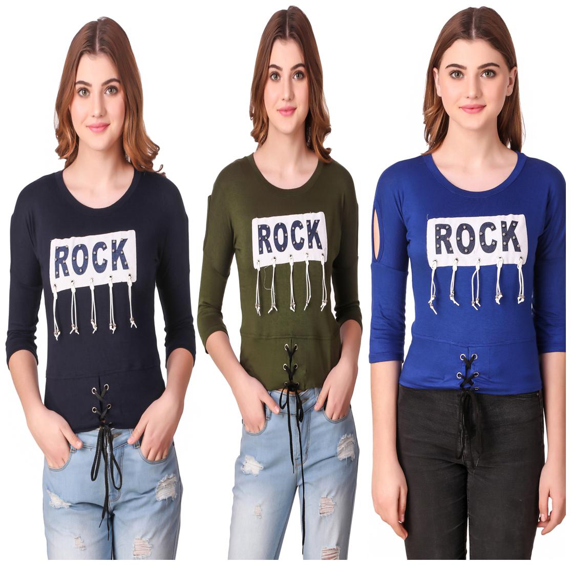 

AARYA WORLD Women Printed Regular top - Multi