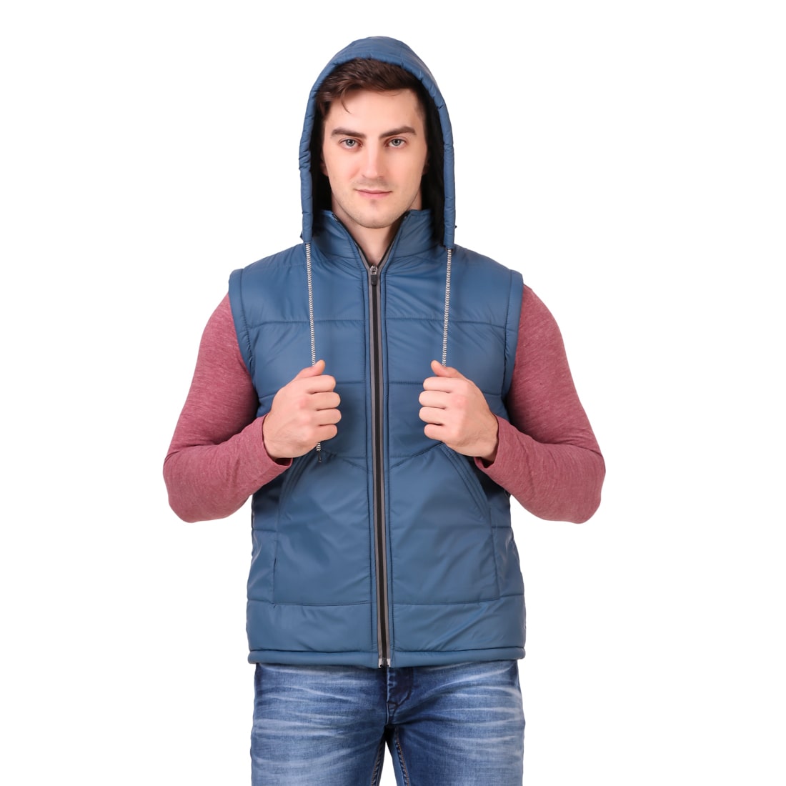 

AARYA WORLD Men Turquoise Solid Bomber jacket