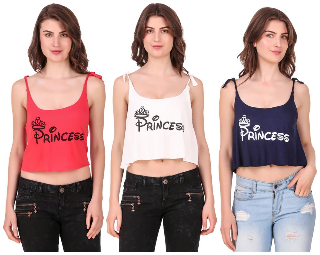 

AARYA WORLD Women Solid Crop top - Multi