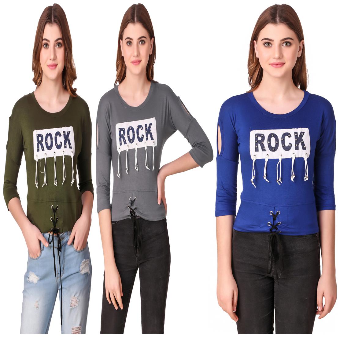 

AARYA WORLD Women Printed Regular top - Multi