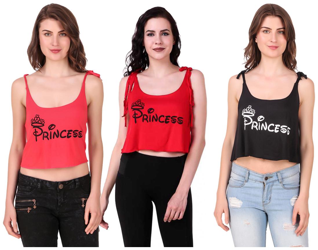 

AARYA WORLD Women Solid Crop top - Multi