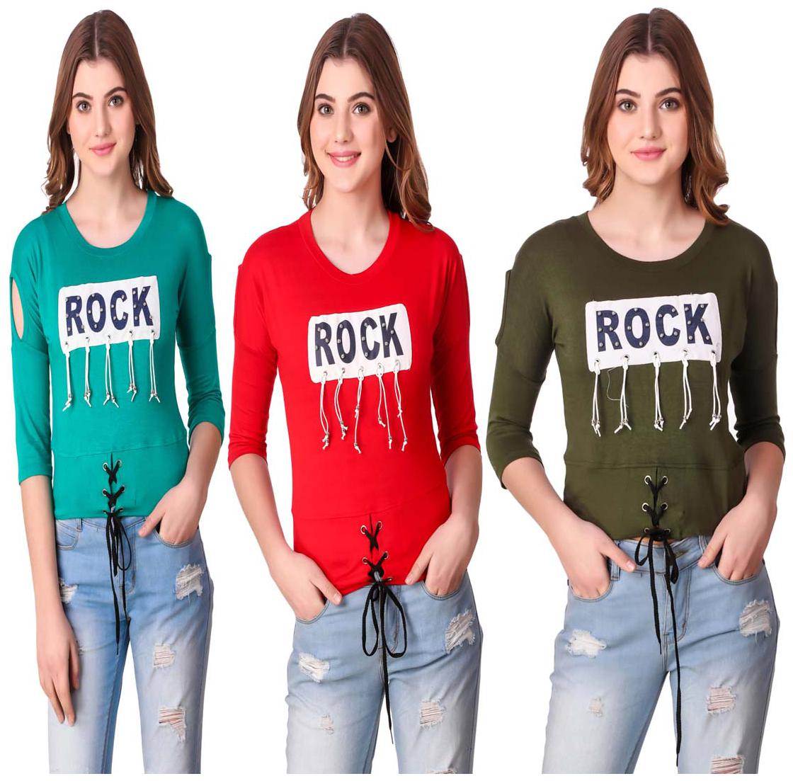 

AARYA WORLD Women Printed Regular top - Multi