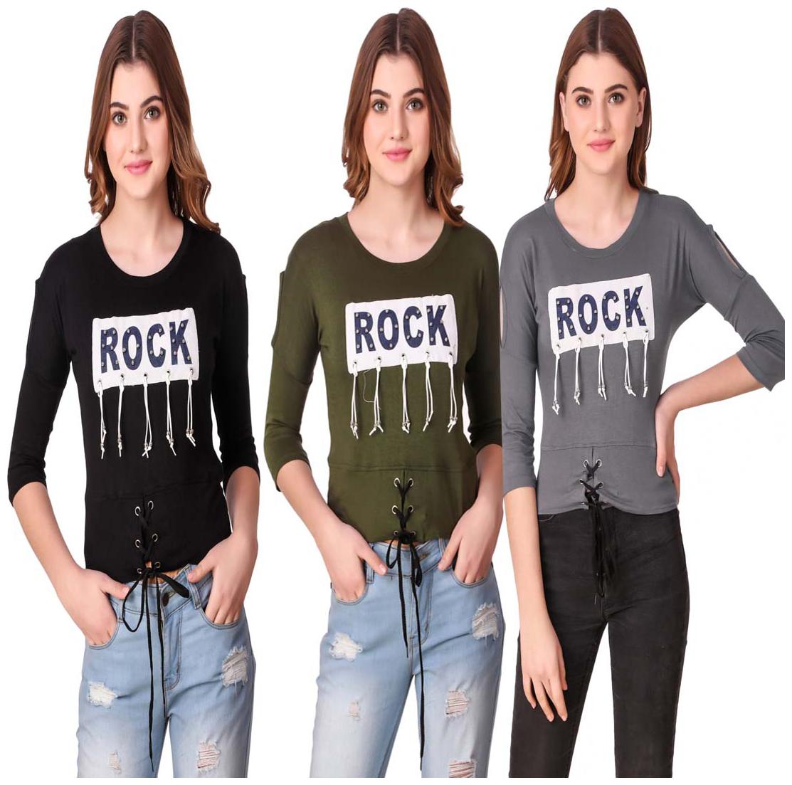 

AARYA WORLD Women Printed Regular top - Multi