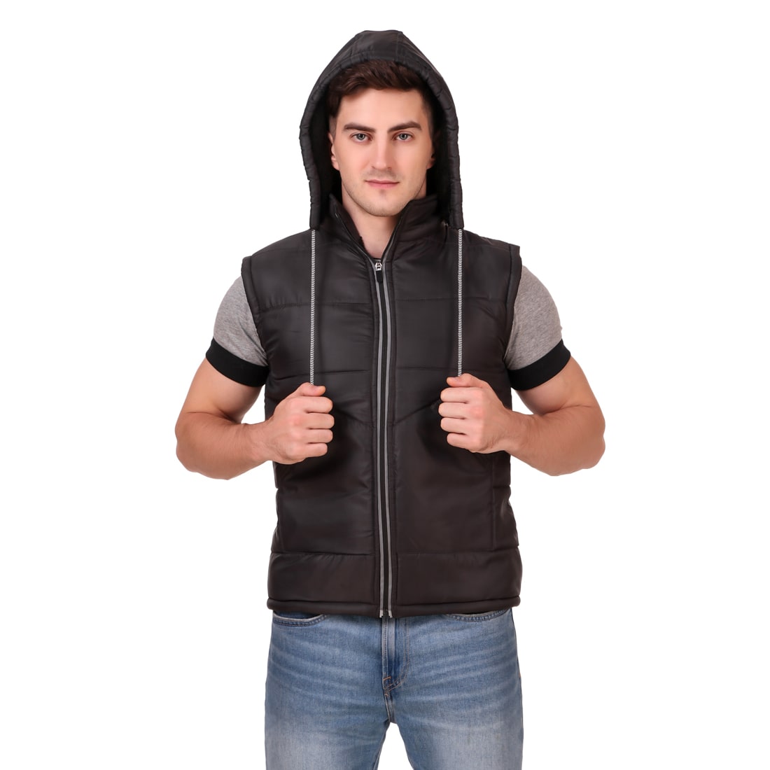 

AARYA WORLD Men Black Solid Bomber jacket