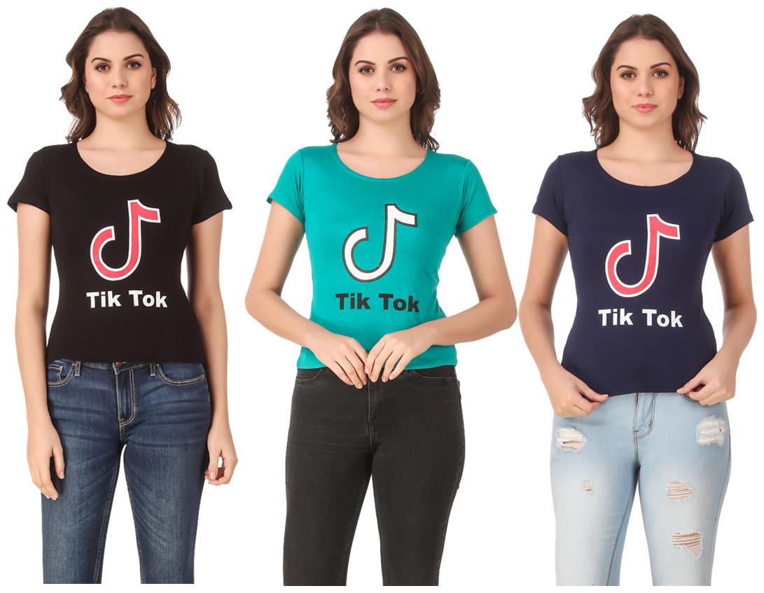 

AARYA WORLD Women Lycra Printed Multi T Shirt