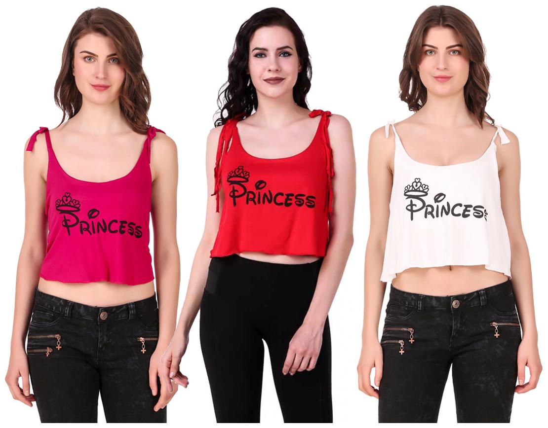 

AARYA WORLD Women Solid Crop top - Multi