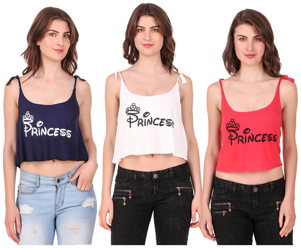 

AARYA WORLD Women Solid Crop top - Multi