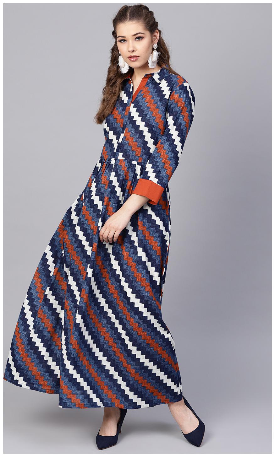 

AASI- HOUSE OF NAYO Multi Printed A-line dress