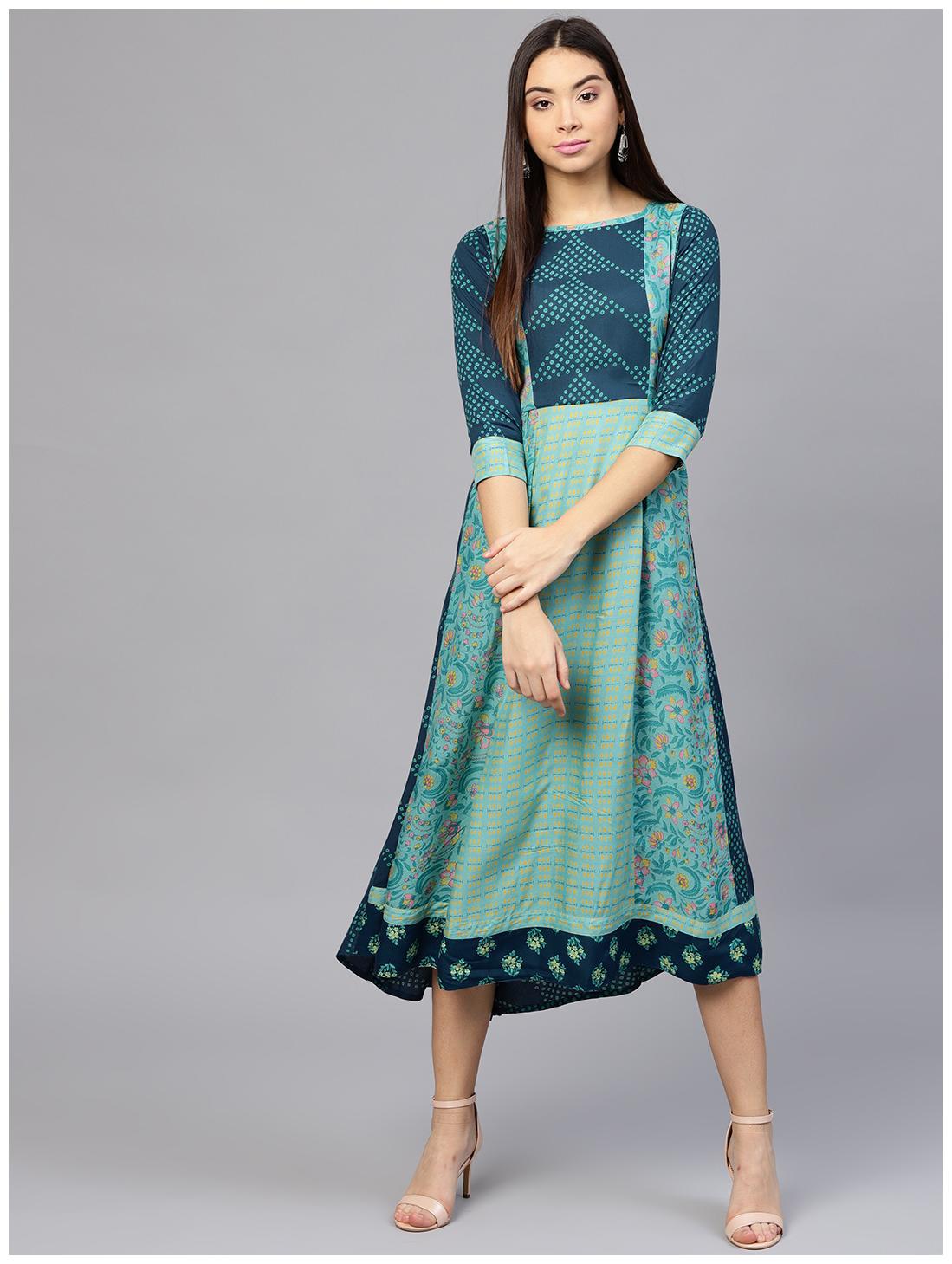 

AASI- HOUSE OF NAYO Multi Printed Maxi dress