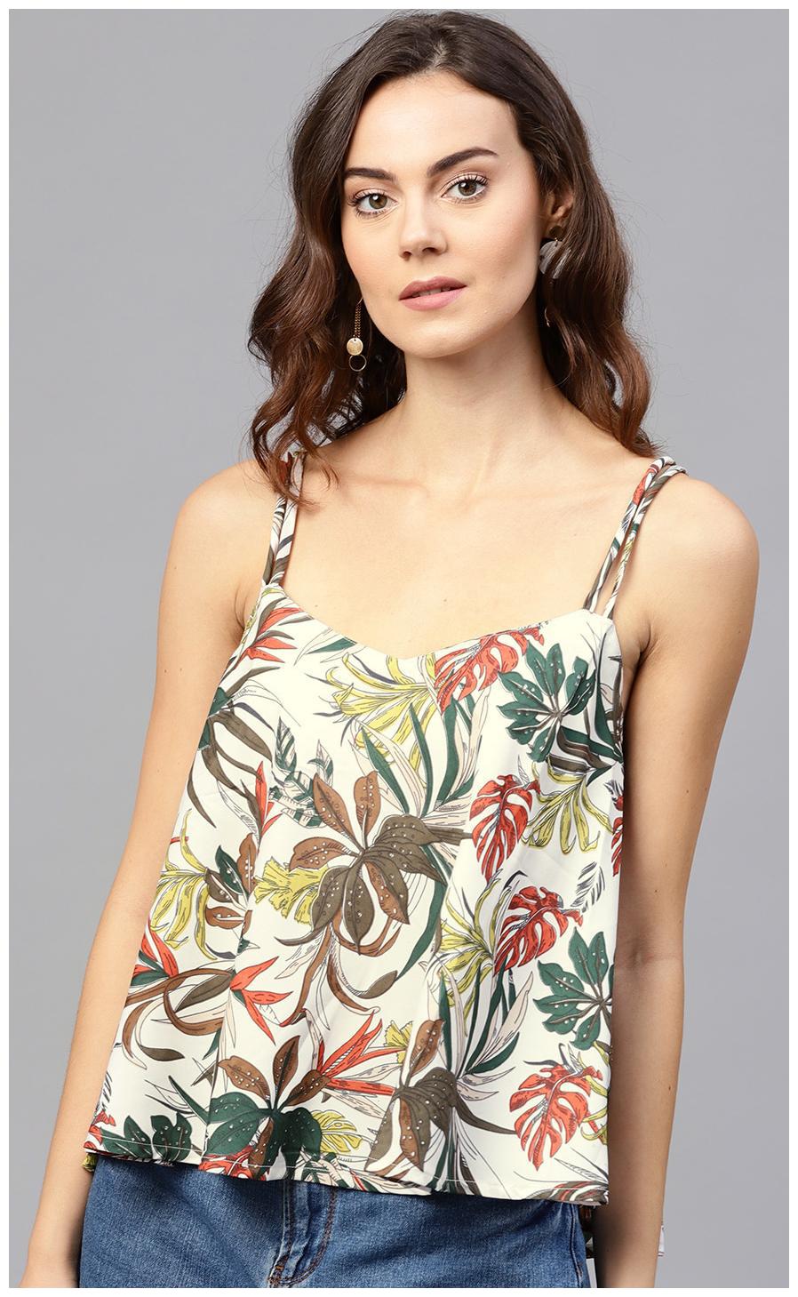

AASI- HOUSE OF NAYO Women Printed Shirt style - White