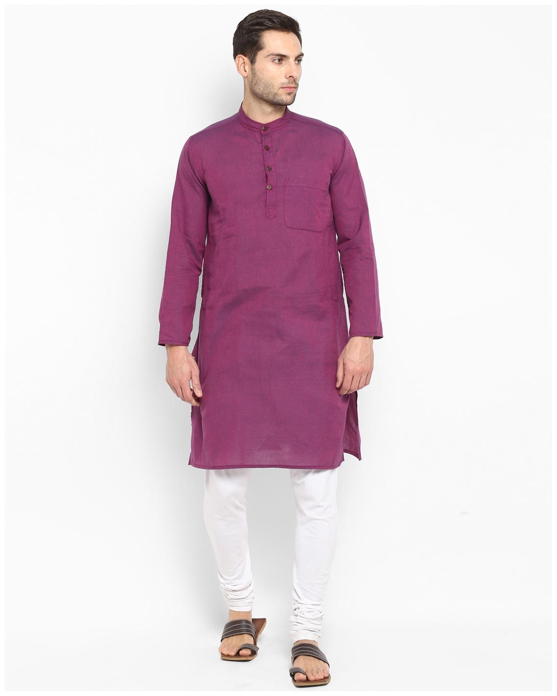 

Abhiyuthan Men Purple Regular Fit Kurta