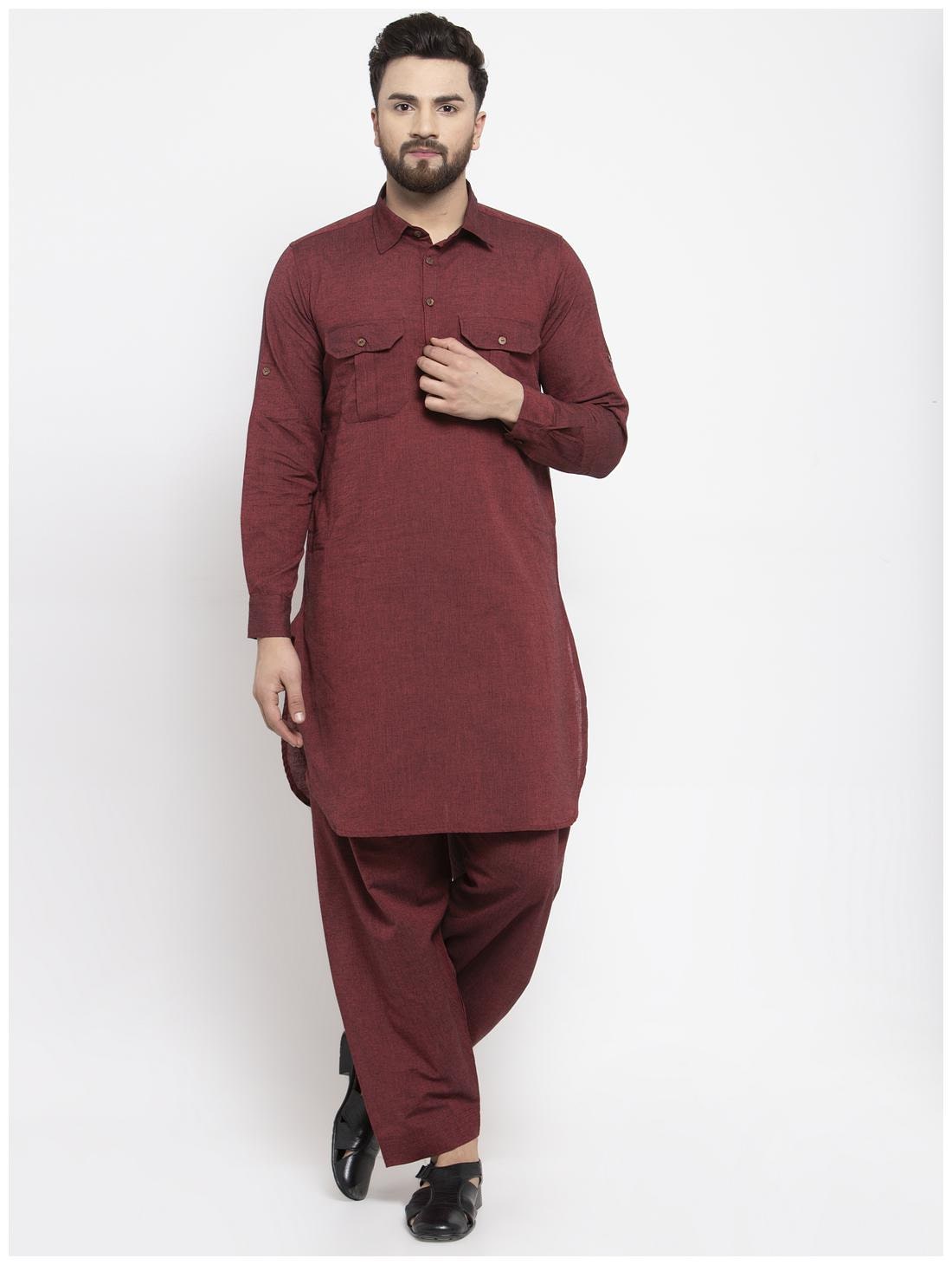 

Abhiyuthan Men Maroon Regular Fit Kurta