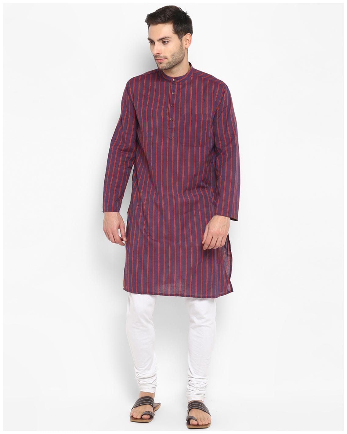 

Abhiyuthan Men Blue Regular Fit Kurta